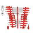 Tekton Hard Handle Screwdriver Set with Red Rails, 22-Piece (#0-#3, 1/8-5/16 in., T10-30) DRV44501